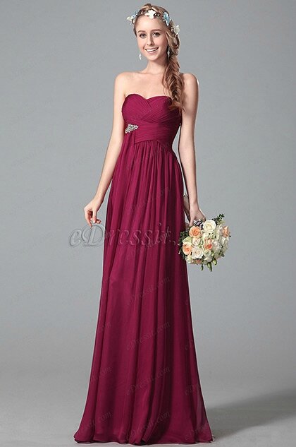 Robe Longue Bustier Pourpre Pour Mariage Photo De Robe Pour