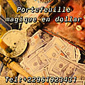 Portefeuille magique en dollars du grand maître marabout papa atakoun, porte monnaie magique zn dollars