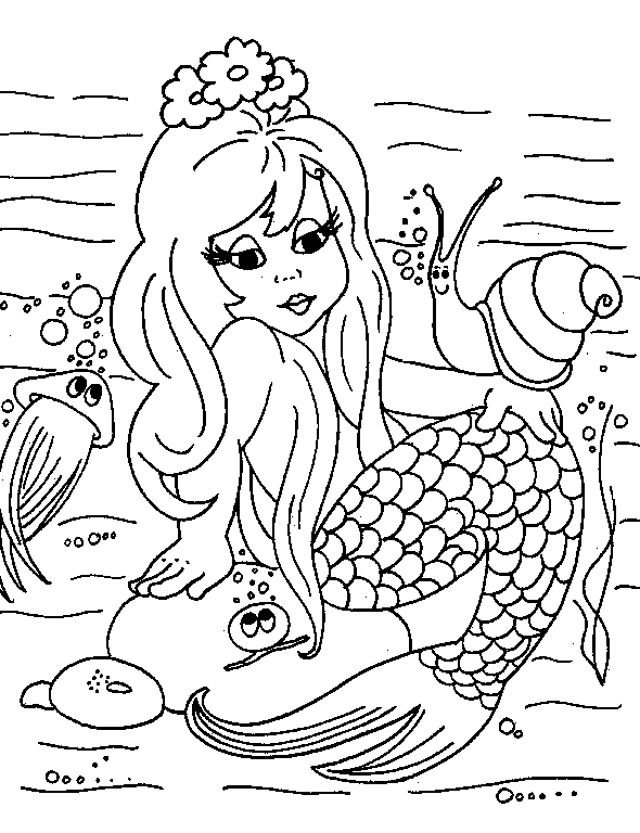 coloriagesirene1233915280  Photo de Coloriages divers  La caverne