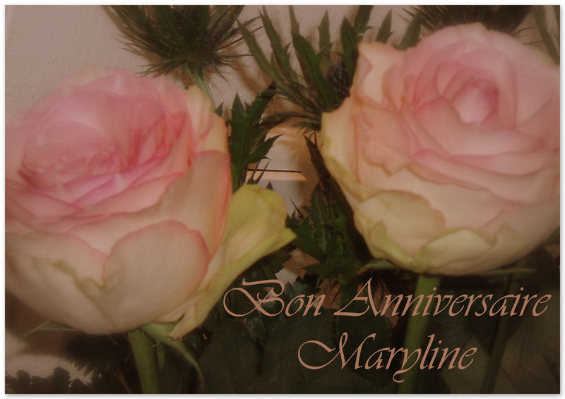 Bon Anniversaire Maryline Esprit Monogramme