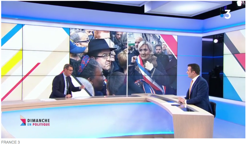 MELENCHON LE PEN PHILIPPOT MEDIA DIXIT WORLD