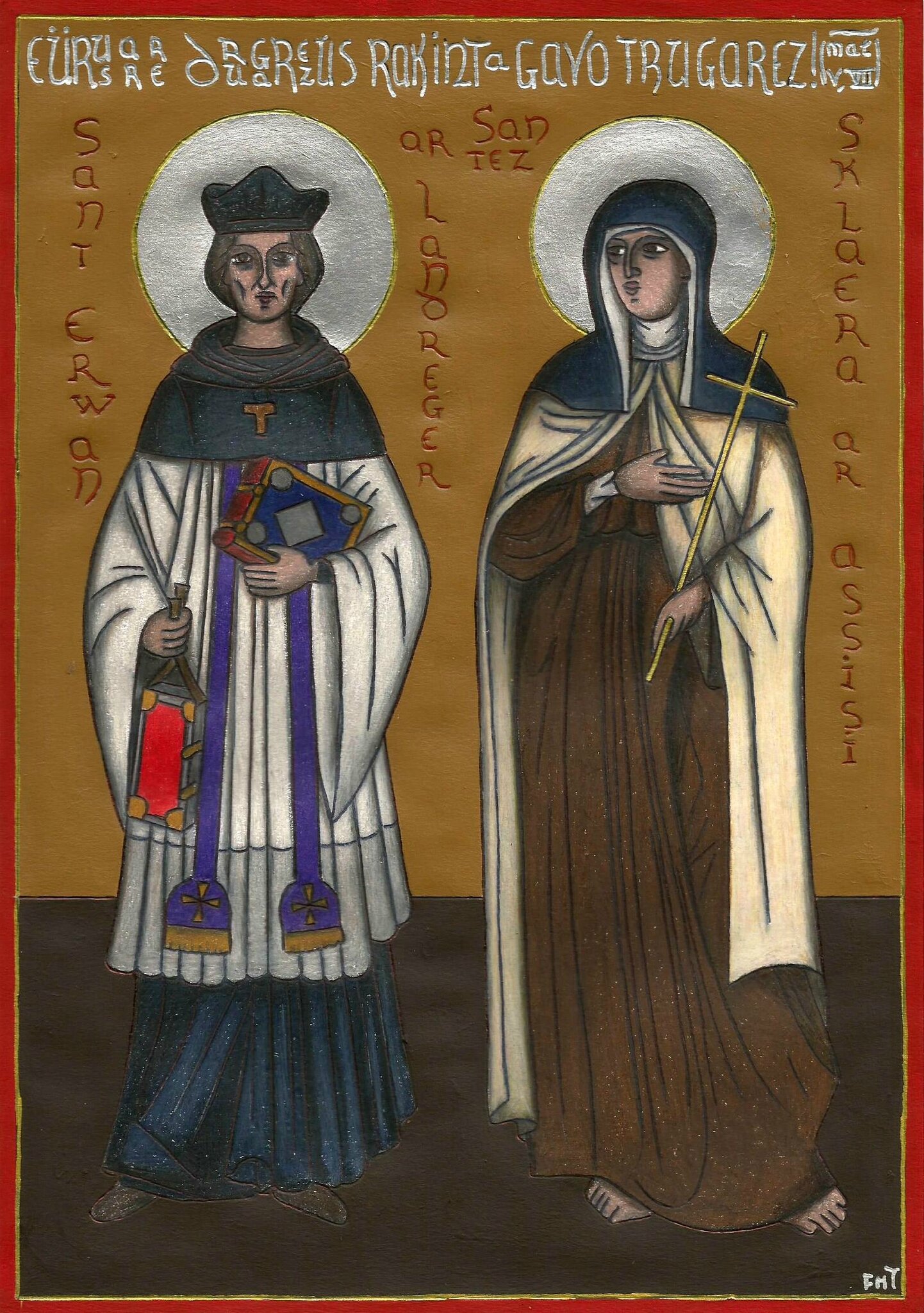 Sainte Claire et Saint Yves Icônes et dessins