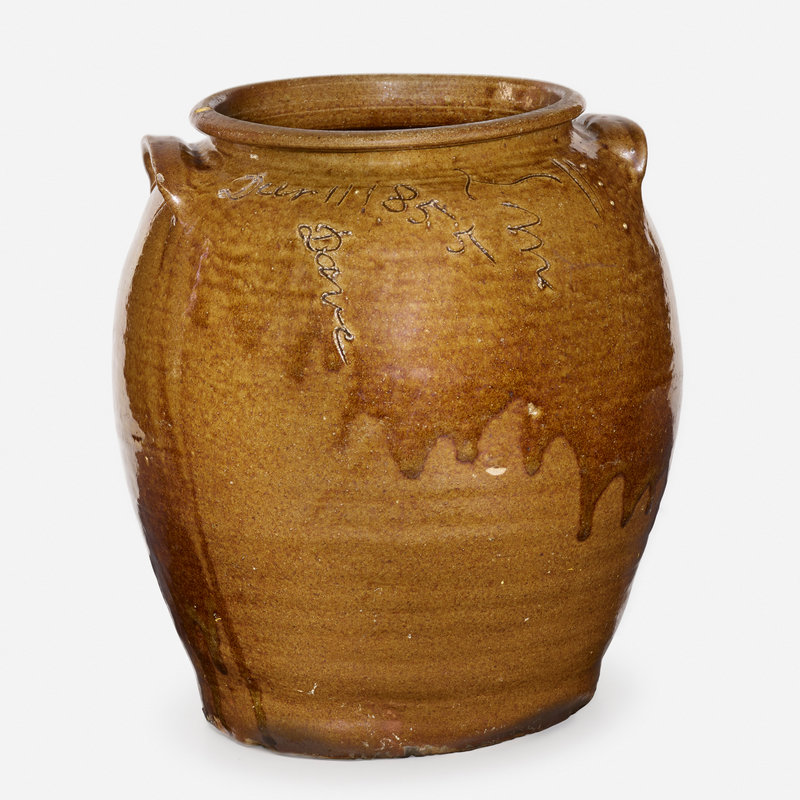 120_1_early_20th_century_design_may_2021_david_drake_dave_the_potter_for_lewis_miles_pottery_rare_storage_jar__rago_auction