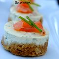 Mini cheesecake au saumon fumé