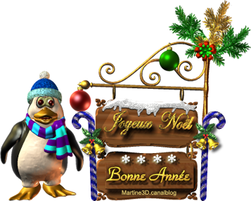 025-pingouin-toon-pancarte-bois canne-Noel