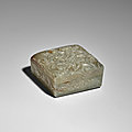An archaistic jade dragon-in-clouds square box, song-ming dynasty