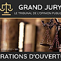 Grand jury/tribunal de l’opinion publique