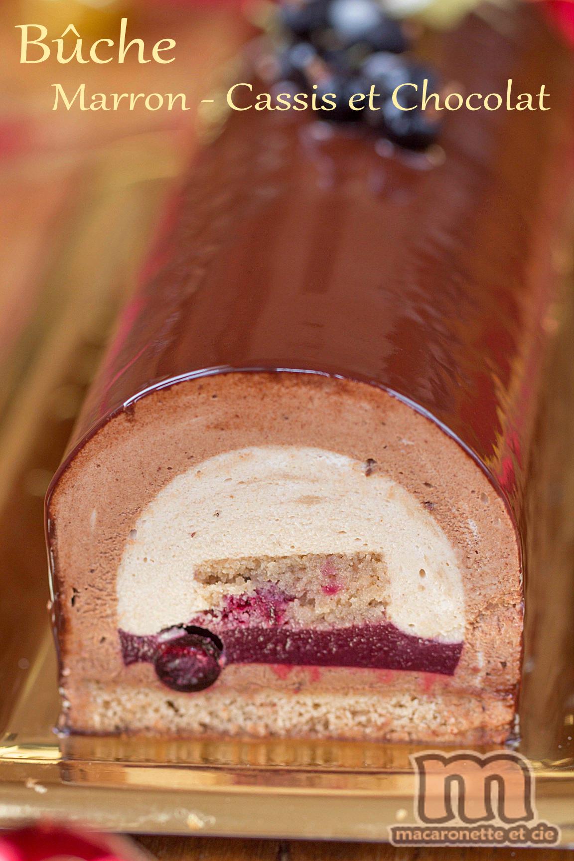 Bûche marron et cassis • Autour du Sucre