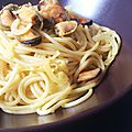 Spaghettis aux moules - sauce safranée