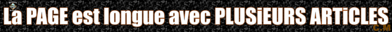 La PAGE est longue avec PLUSiEURS ARTiCLES