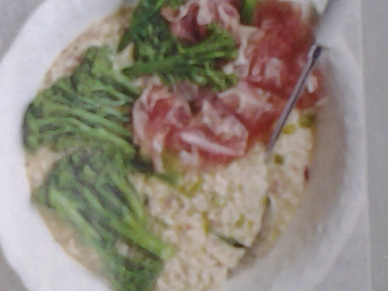 Risotto aux broccolini et au culatello les recettes de Marie Josée