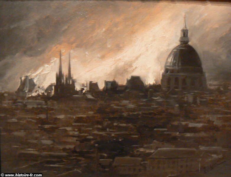 Girardet, les incendies de Paris, 24 mai 1871