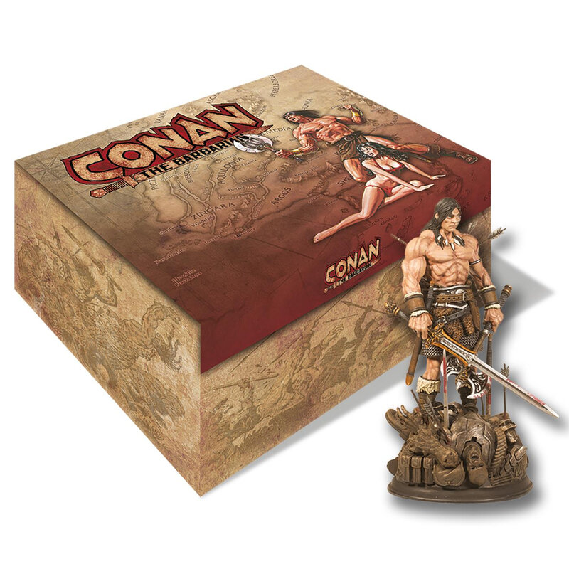 coffret tout l'art de conan le barbare + statue