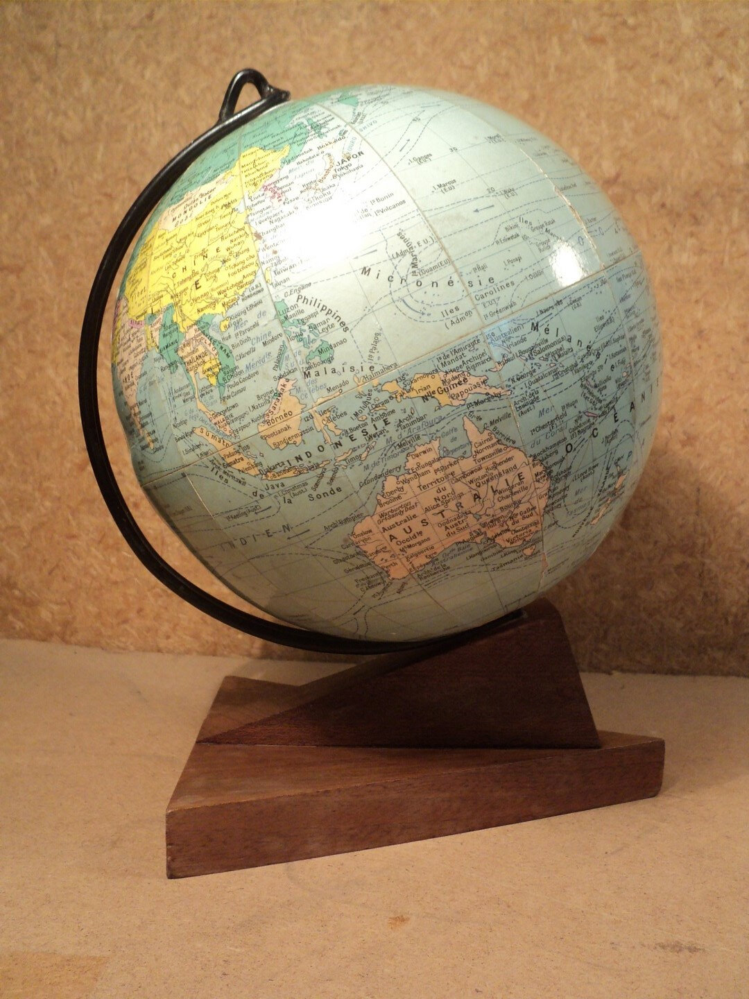 Globe terrestre Antique années 60