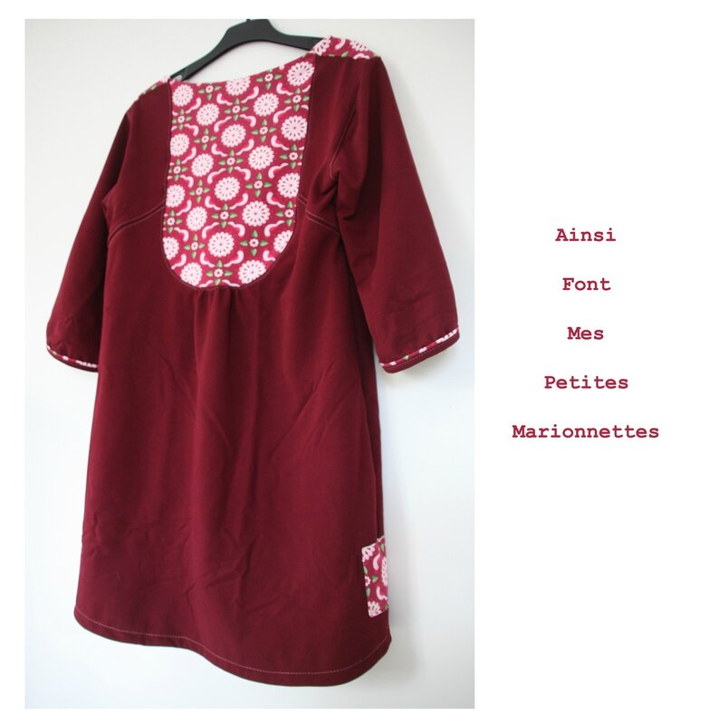 robe tunique rose colombe 2