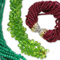 A set of emerald, ruby, peridot and diamond jewelry, schlumberger, tiffany & co.