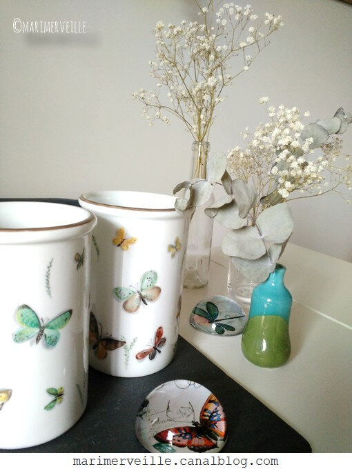 Vases envolée de papillons - marimerveille
