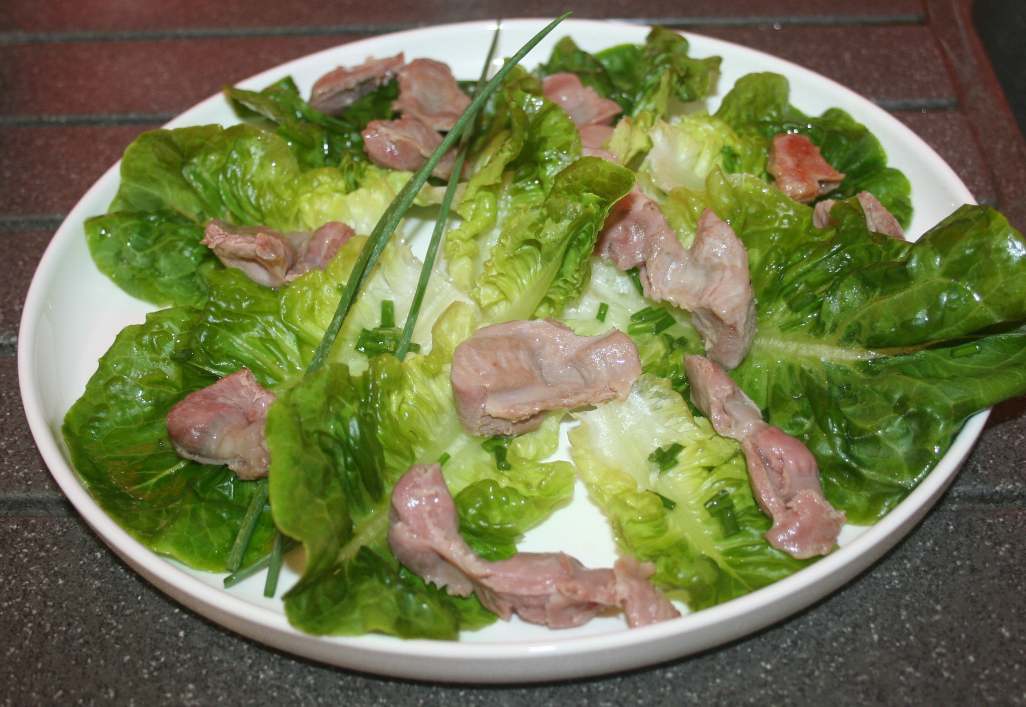 Salade de gésiers et sucrine au soleil - amafacon