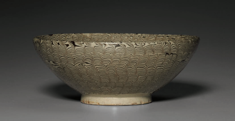 A Henan marbled 'feather' bowl, Northern Song dynasty, 12th century