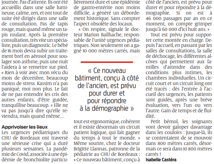 2022 03 08 SO Le CHU de Bordeaux a ouvert ses nouvelles urgences pédiatriques2