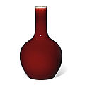 A copper-red bottle vase, 18th century