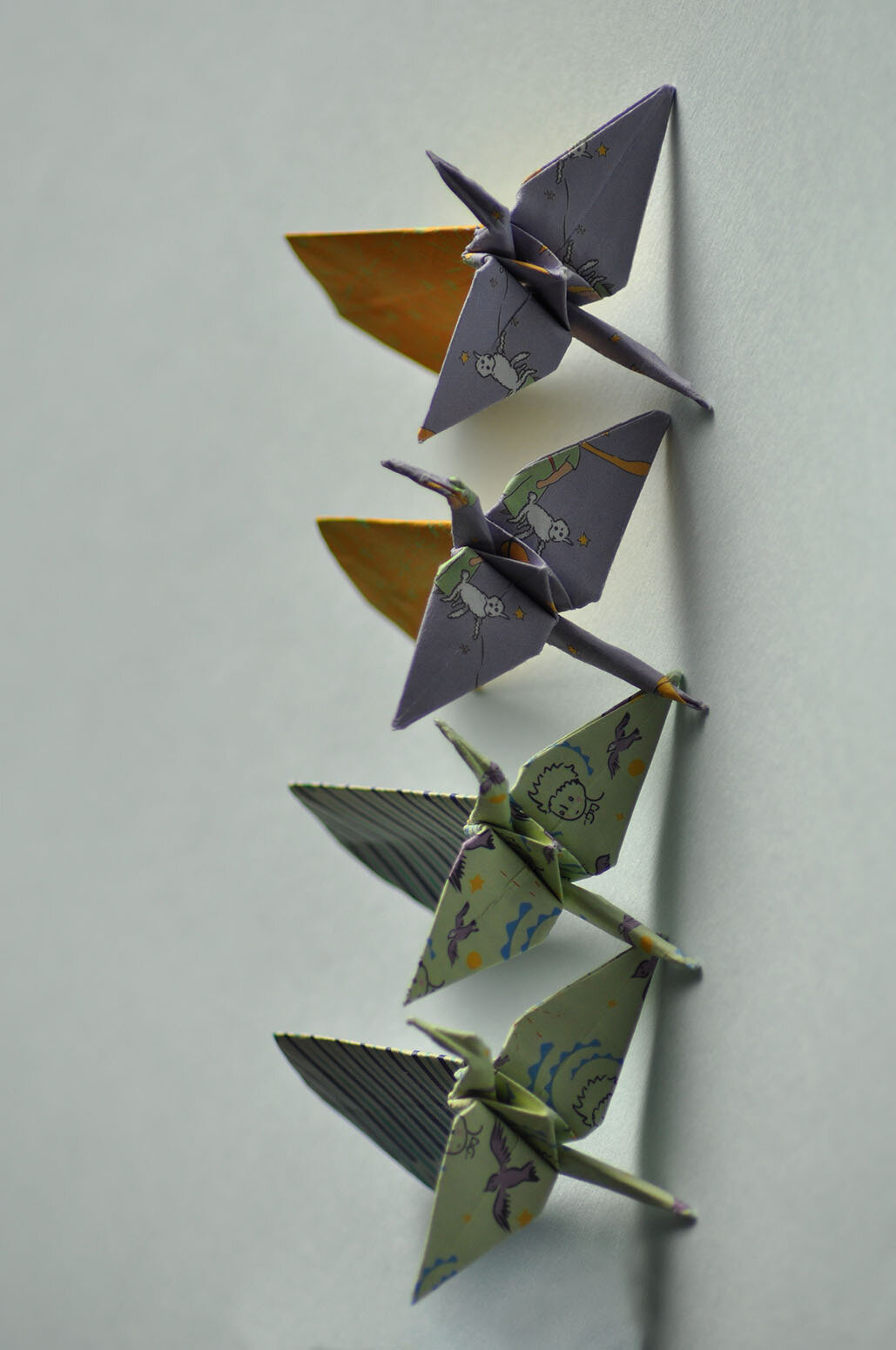 Bleu Marque-page grue origami 