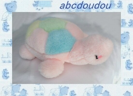 peluche tortue rose