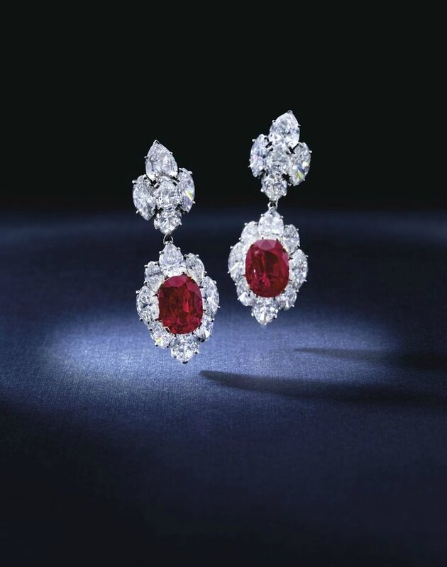 Exceptional Pair of Ruby and Diamond Pendent Ear Clips, Bulgari2