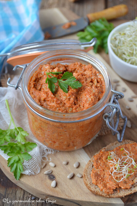 tartinade végétale poivron et graines de tournesol sans gluten (1)
