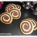 Biscuits escargot chocolat-vanille