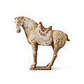A painted pottery figure of a horse, Tang dynasty