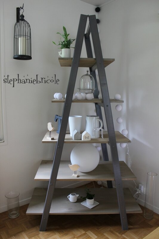 blog diy, faire une échelle étagère