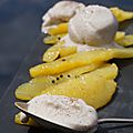 Ananas flambé et sa touche de glace vanillée