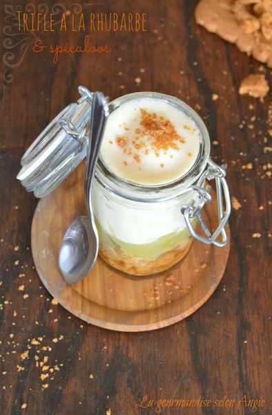 rhubarbe compotée vanille trifle speculoos