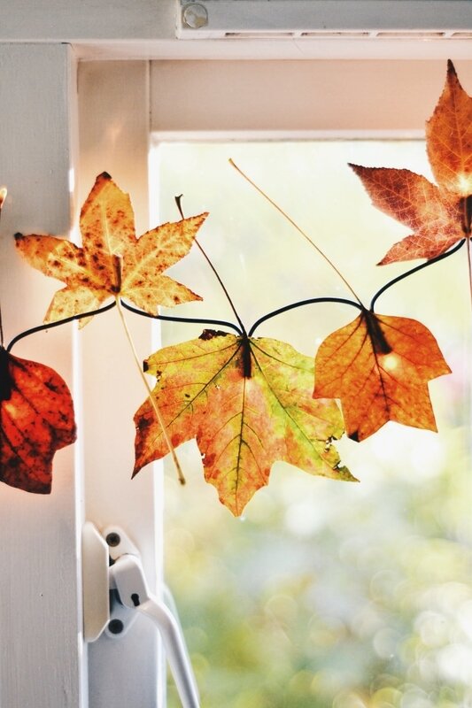Déco d'automne 10 idées déco avec des feuilles mortes C'est encore