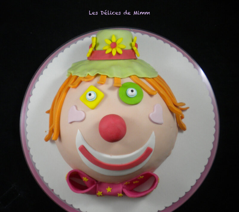 Gâteau clown pour Marion