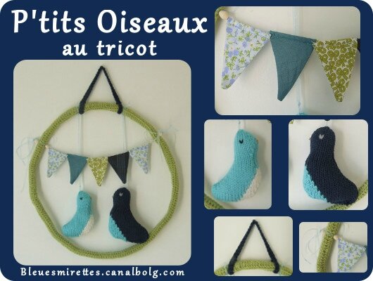 Guirlande en tricot cerises