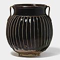 A black-glazed ribbed jar, northern song-jin dynasty (960-1234)