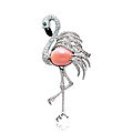 A conch pearl, diamond and onyx ‘flamingo’ brooch, by michael youssoufian