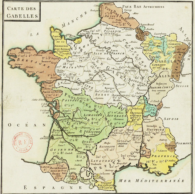 carte de France des Gabelles