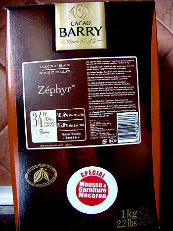  chocolat Barry Blanc Zéphyr à 34 % de cacao Cuisineflo 