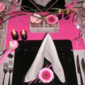 Table rose et noire