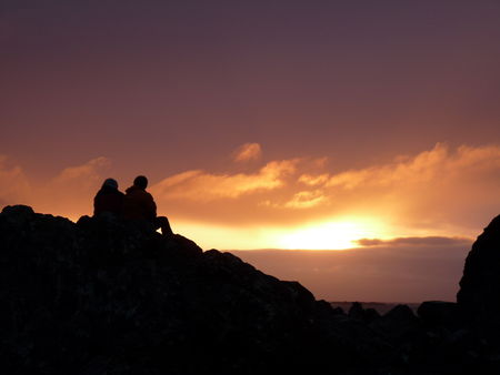 Coupe au coucher de soleil