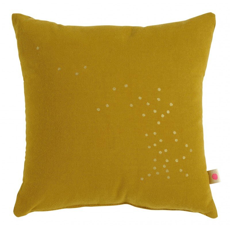 coussin 28 moutarde