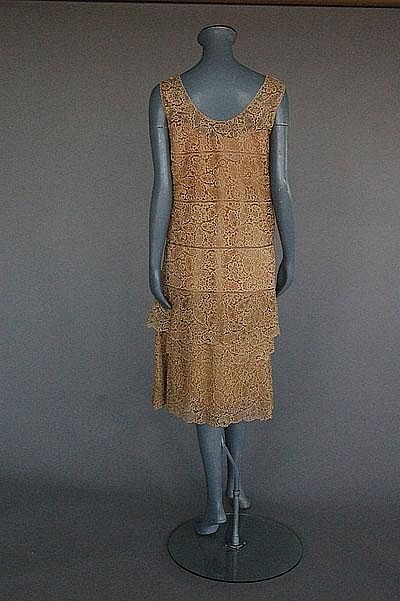 A 1925 couture cocktail dress, attributed to Coco Chanel and a Chanel  couture evening coat/over-dress, late 1950s - Alain.R.Truong