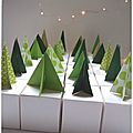 Un calendrier de l'avent dans une forêt de sapins