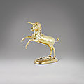 German, christoph ritter ii, nuremberg, circa 1610, a silver-gilt cup in the form of a leaping unicorn