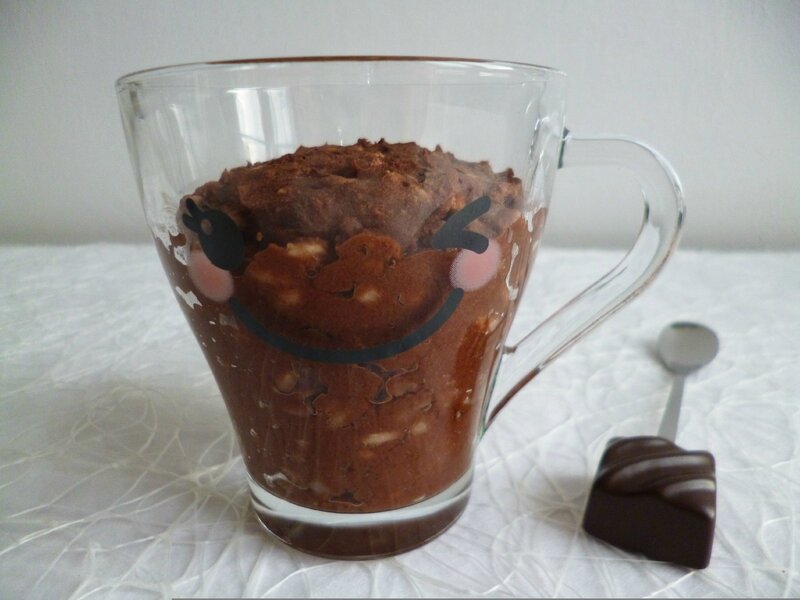 mug cake diététique coco chocolat au konjac et avec Sukrin (sans sucre ni  beurre ni oeufs) - mes gourmandises diététiques