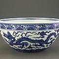 Porcelain bowl with thick walls, xuande mark and period (1426 – 1436), ming dynasty (1368 – 1644)