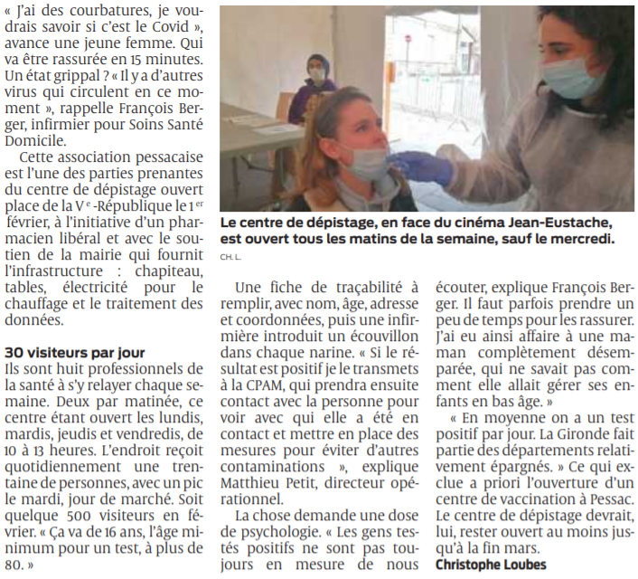 2021 02 23 SO Pessac Près de 500 personnes testées au Covid-192